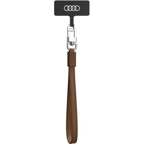 Cordino universale per cellulare Audi, 28 cm, 10 mm, in pelle marrone, codice AU-hslsl-GT/D1-BN. (1/3)