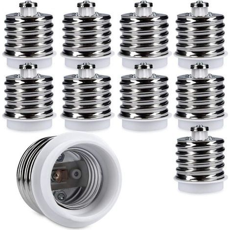 Adaptateur de douille E40 vers E27 – Convertisseur 10x pour ampoules LED et halogènes – Support universel compatible avec douilles standard E27 (1/5)