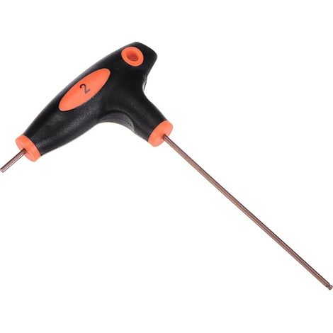 T-Handle Ball Head Hex Wrench, 2mm Hex, Steel S2 Metric Red T Wrench - (Applications: For Basic Home Repair And Mechanical Maintenance), 1 Piece (1/5)
