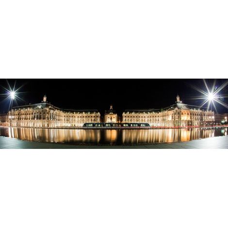 Tableau sur toile la Bourse de loin 45x135 cm - Impression sur Toile Murale Décorative - Image imprimée en HD sur Toile - Toile sur Châssis en Bois FSC - Fabriqué en France (1/4)