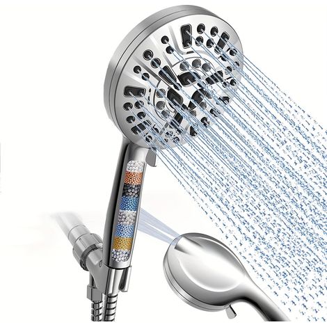 Pommeau de Douche Haute Pression avec Filtre – 10 Jets et Mode Pause (1/5)