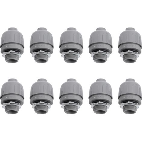 10 Lot Connecteur Gaine Flexible Étanche 1 Pouce NPT Nylon 6 Rac cord Électrique pour Maison Extérieur (1/5)