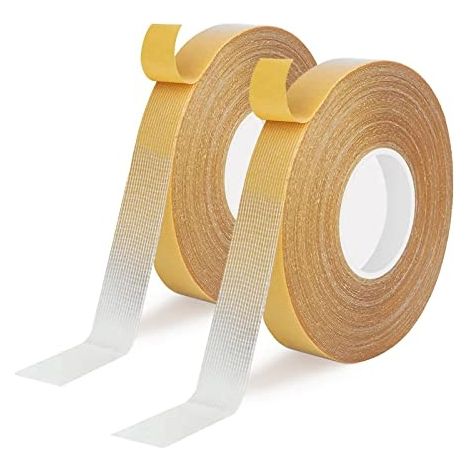 2 Rolls Ruban Adhésif Double Face Robuste, 15mm x 20m Double Face Extra Fort Transparent Ruban Adhésif Puissant Ruban Multifonctionnel Sans Traces Pour les Tapis, les Sols, les Murs (2 Rolls) (1/5)
