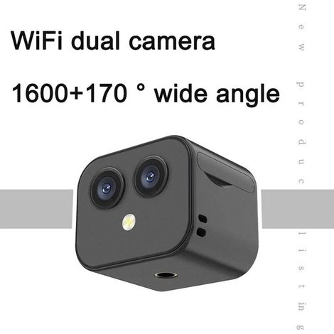 Caméra WiFi 4K, moniteur sans fil, double objectif, grand angle 170°, interphone bidirectionnel à distance via application, batterie intégrée magnétique, pour la maison, le bureau, l'extérieur (1/5)