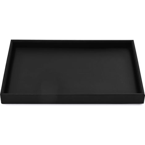 Schwarze Schmuckablage aus PU-Leder, Schmuckständer, Accessoires, Organizer für Uhren, Ohrringe und Ringe