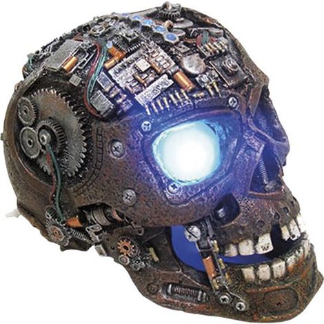 Nobby Aqua Ornaments CYBORG SCHÄDEL mit LED 20,8 x 13,7 x 15,0 cm Aquarium-Zubehör