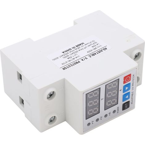 Relais de Protection Tension DIN Réglable 240-300V, Double Affichage Numérique Contre Surtensions et Sous-tensions (1/5)