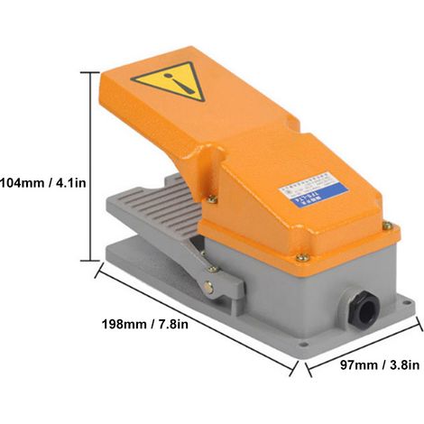 Interrupteur au pied, contrôleur d'alimentation pour pédale de jog, interrupteur au pied à boîtier en aluminium LT4 (1/5)