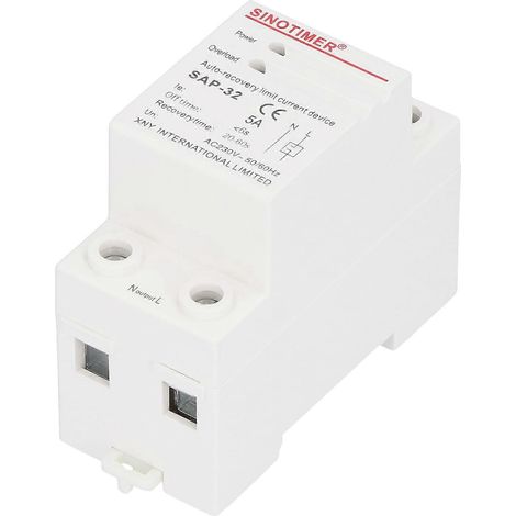 Über- und Unterspannungsschutzgerät mit automatischer Stromwiederherstellung, Relais-Schutzschalter 230 V SAP‐32