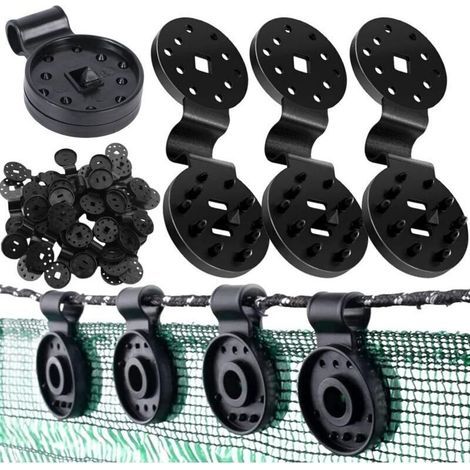Clips de Fixation pour Bache,50 Pieces Clips pour Toile D'ombrage,Clips Fixation Brise Vue,Clips pour Voile d'ombrage,Clip Spécial avec Œillet Clips en Plastique de Tissu d'Ombre pour Toile e Clôture (1/5)