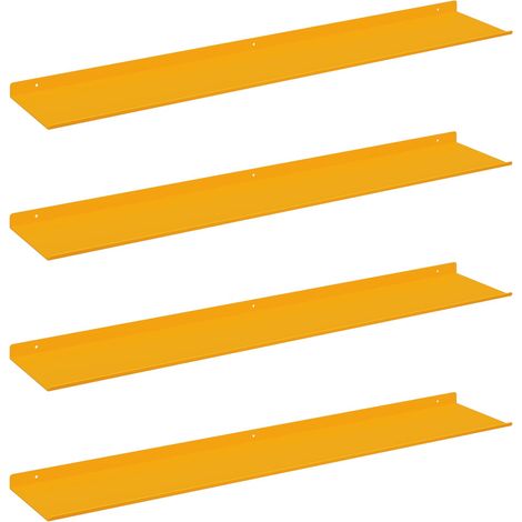Maison Exclusive - Schwebendes Regal 4 pcs Senfgelb 100 x 18 x 2,