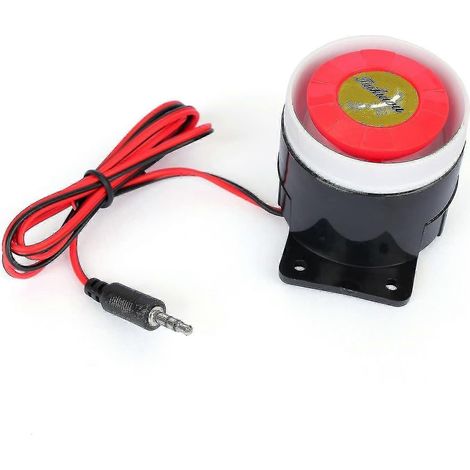 Kabelgebundene Mini-Sirene für Zuhause, Büro, Geschäft, Garage – Alarmsystem-Set, Warnhorn, 120 dB, 12 V/1 m (1/2)