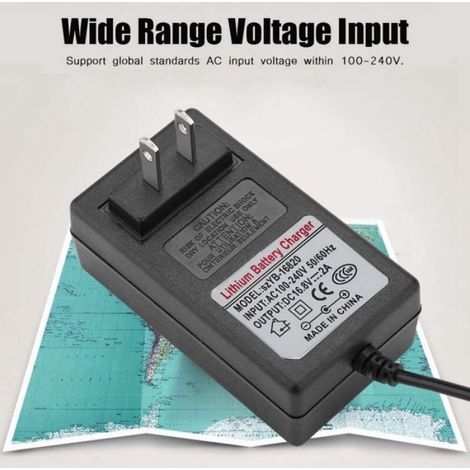 Chargeur de batterie,entrée de tension large sre et rapide AC100-240V DC 16.8V 2A secteur Chargeur lithium-ion Charge sre (1/5)