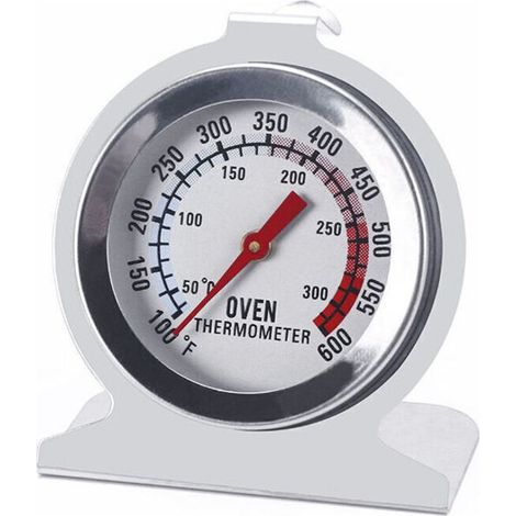 Thermomètre de four en acier inoxydable pour four électrique/gaz, cadran de 5,1 cm, lecture instantanée de la cuisine, du gril, du fumoir (50–300 °C/37,8–315,6 °C) (1/3)