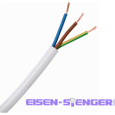 Kopp - Mittlere Schlauchleitung H05VV-F 3Gx1mm², 3-adrig,5m Ring, weiß - 151705847
