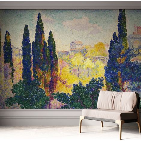 Tapete Selbstklebend - abwaschbar - trendige Wanddeko - elegant Fototapete Impressionistische Landschaften 312x219 cm (1/5)