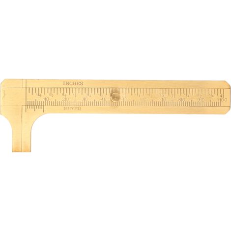 Pied à coulisse en laiton double échelle haute précision graduations claires mini format poche pour loisirs créatifs 0-10 cm (1/5)
