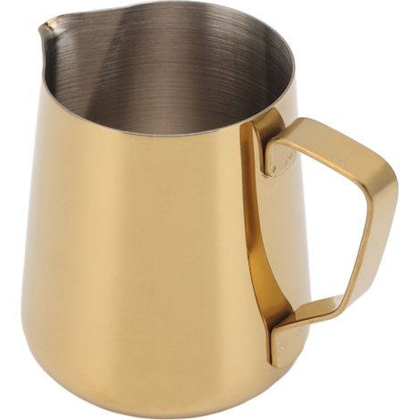 350 ml Milchkännchen aus Edelstahl, goldfarben, ideal für Teestuben und Cafés. (1/5)