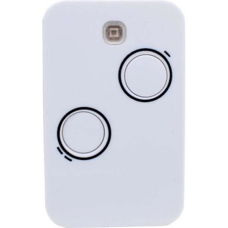 GENIUS KILO TX2 TX4 JLC Télécommande de porte de garage 868MHz Emetteur d'ouverture de portail Porte-clés- Blanc à 2 canaux