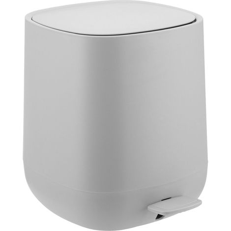 Pattumiera da bagno 5L, chiusura ammortizzata, pedale