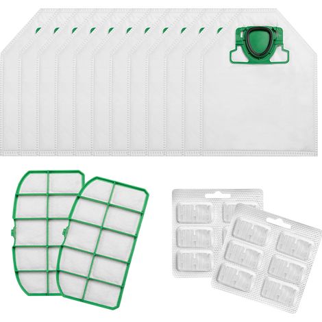 Kit Folletto Vk 200 e 200S 12 Sacchetti + 12 Profumini + 2 Filtri Compatibili