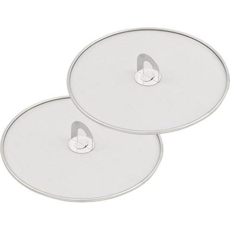 Splatter Lid, 2PCS Kitchen Frying Pan Splatter Lid Can And Keep It Clean Also Be Used As A Filter Screen (29cm)