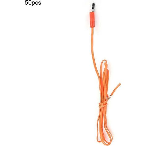 Câble d'allumage électronique sans fil pour feux d'artifice (100 cm), lot de 50 pièces (populaire)