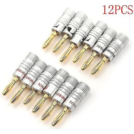 12 connecteurs adaptateurs de fiche banane pour haut-parleur Golden Nakamichi (1/5)