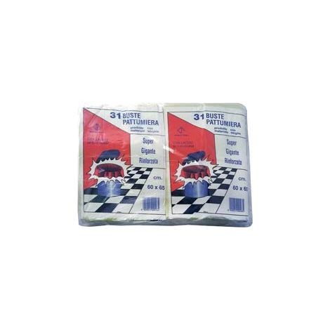 SACCO PATTUMIERA CON LACCIO DI CHIUSURA GIALLO PZ.31- - cm.60x65 gr.480 - 20 confezione CP
