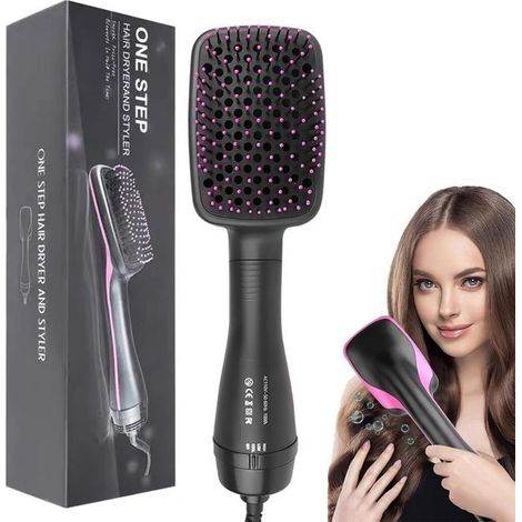 Piastra per capelli 2 in 1 da 1200 W con funzione asciugacapelli, lisciante e soffiatore d'aria, utilizzabile sia su capelli asciutti che bagnati. (1/5)