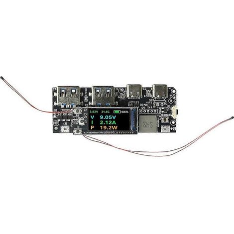 22.5W PD Module de charge rapide TFT Carte mère de batterie externe à affichage couleur DIY Carte de circuit (1/5)