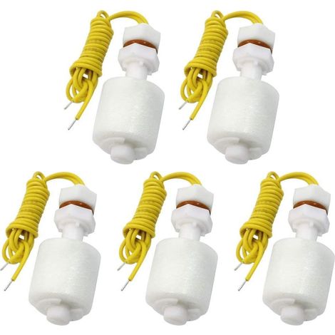5 Stück Flüssigkeitsstandsensor DC100V Fischschwimmer Wasserschalter, PP-Kunststoff, 52 mm