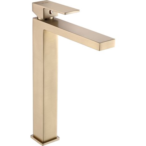 Grifo para lavabo alto de pie ARS BRUSHED GOLD