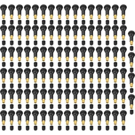 100 pièces de rechange universel pour moto de voiture Snap dans la tige de valve de pneu de pneu (TR413) (1/4)
