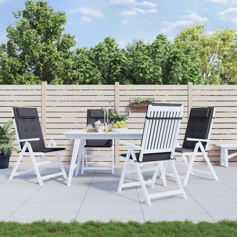 Coussins de chaise,Rembourrés pour chaise à dossier haut lot de 4 anthracite BGT35349 (1/5)