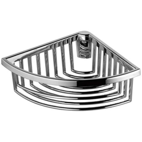 Etagère et rangement de douche,Universal Panier d'angle filaire pour douche, amovible, fixation murale invisible, Chrome,Chendyy (1/4)