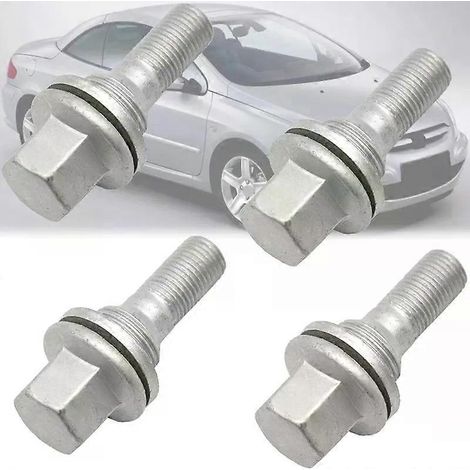 Stück 17 mm Radmuttern/Radbolzen mit flachem Sitz für Peugeot 206, 308, 3008, 207 CC, SW, 508, Citroen C5, C4L 540567 (1/4)