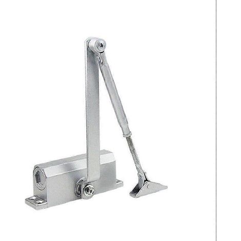 Ferme-porte hydraulique automatique avec butée, ferme-porte à ressort réglable, amortisseur de fermeture, pour portes de 25 à 45 kg, usage commercial et résidentiel. (1/4)
