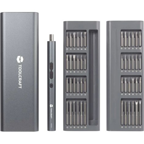 [GEBRAUCHT] B-Ware Toolcraft To 9610278 Elektro Schraubendreher 62tlg 3.7 V Lithium Aufbewahrungs384