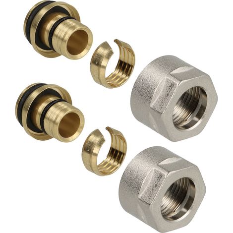Raccord de serrage en laiton 16 x 2,0 pour tuyau multicouche en aluminium