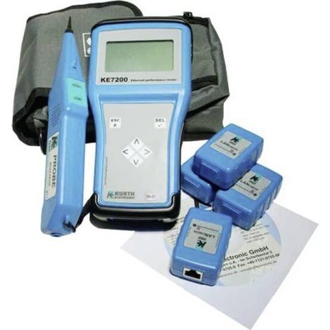 Kurth Electronic KE7200 PRO Kit Testeur réseau Continuité, Identification, Suivi de câble, Polarité, par interruption