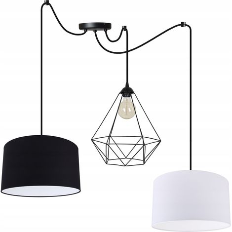 LAMPADA A SOSPENSIONE PER SOFFITTO LOFT CON PARALUME A RAGNO IN FILO