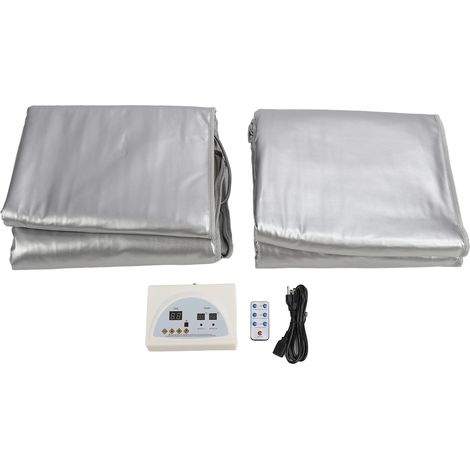 Couverture infrarouge lointain Far Heating pour relaxation corporelle, transpiration et exercice, grise, 180x80cm, prise US 110V (1/5)