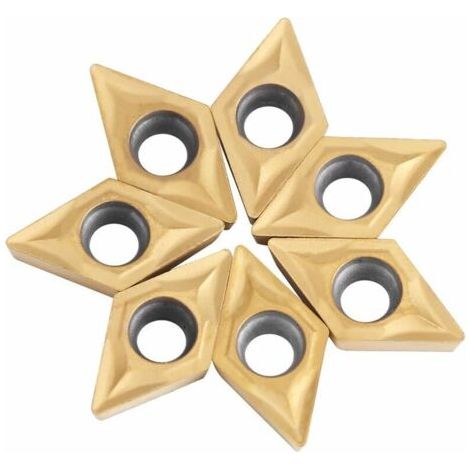 QORVA-CNC embouts en carbure inserts 10 pièces en carbure monobloc plaquette de tournage lame de coupe outil de tour DCMT070204 US735 DCMT51.51 (1/4)