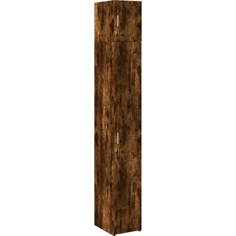 Mobile contenitore sottile e compatto 30 x 42,5 x 225 cm spazio ottimizzato stile contemporaneo legno composito finitura rovere affumicato 020055550