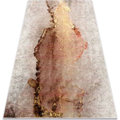 Tappeto lavabile MIRO 52101.801 Astrazione antiscivolo - beige / oro beige 80x150 cm