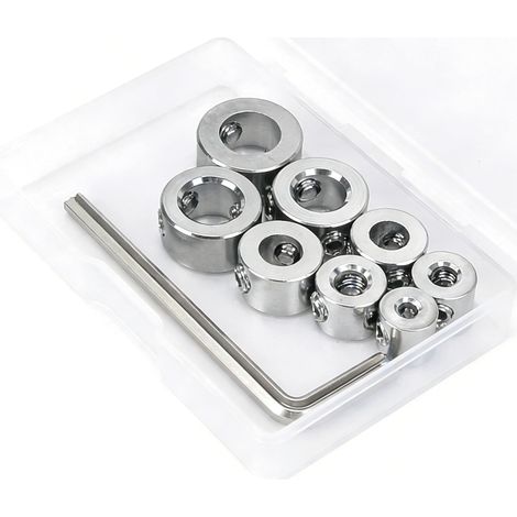 8PCS 3-10mm Foret Profondeur Butée Anneau, Ensemble Positionneur D'Anneau Réglable Colliers Limitation Forage Localisateur Pour Tous Les Forets À Bois (1/5)