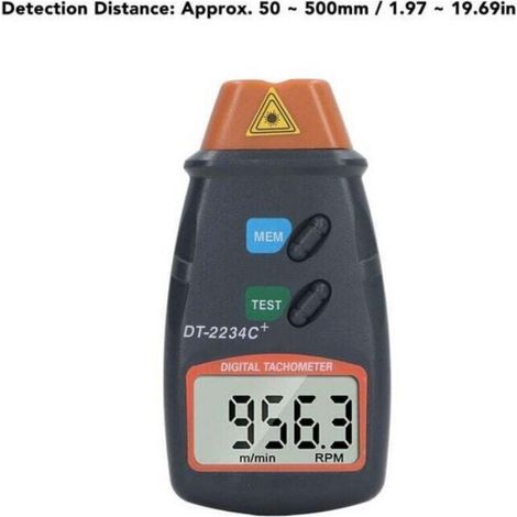 Tachymètre Numérique Sans Contact - 2.5 à 99999 tr/min - 3 bandes réfléchissantes (1/4)