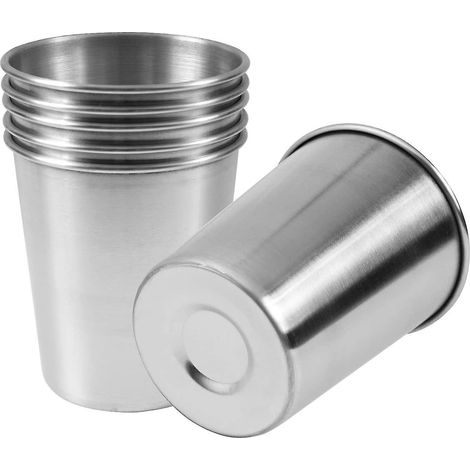 8 oz 230 ml stainless steel shatterproof pint drinking tumbler, pack of 6