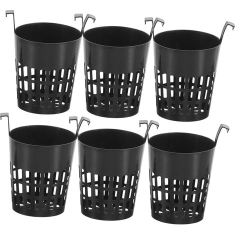 Mikikit Lot de 6 paniers culture hydroponique en plastique noir (1/5)